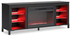Cayberry 60" TV Stand with Electric Fireplace - Bargain Furniture (Detroit, MI)