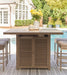 Walton Bridge Outdoor Bar Table with Fire Pit - Bargain Furniture (Detroit, MI)