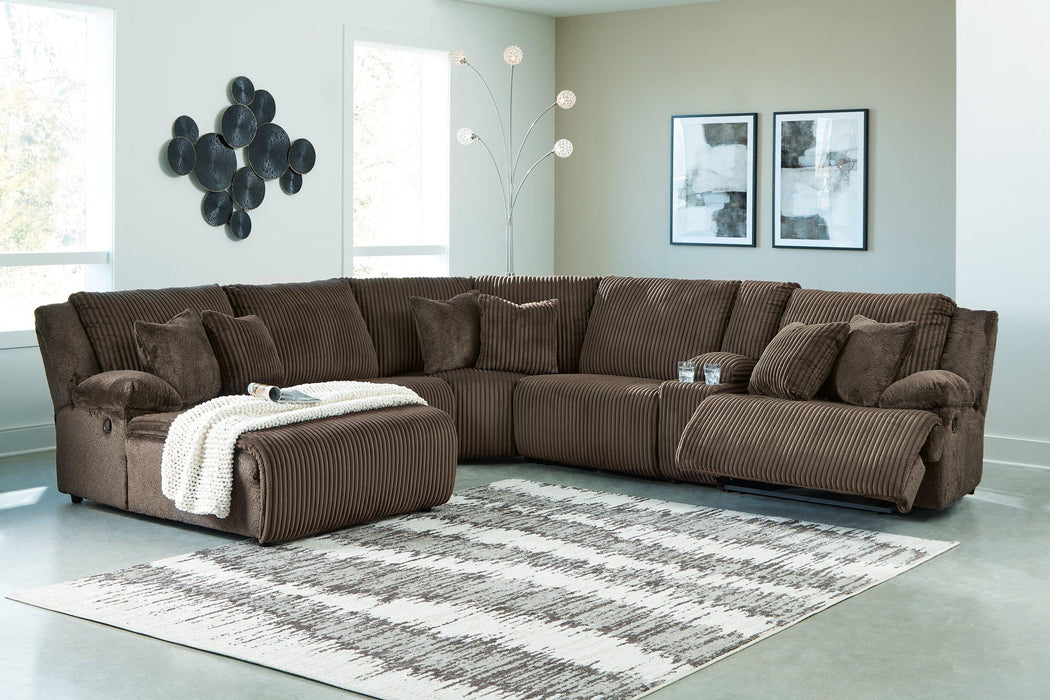 Top Tier Reclining Sectional with Chaise - Bargain Furniture (Detroit, MI)