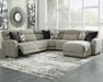 Colleyville Power Reclining Sectional with Chaise - Bargain Furniture (Detroit, MI)