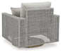 Seton Creek Outdoor Swivel Lounge with Cushion - Bargain Furniture (Detroit, MI)
