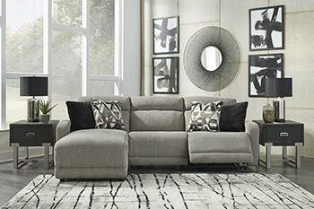 Colleyville Power Reclining Sectional with Chaise - Bargain Furniture (Detroit, MI)