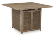 Walton Bridge Outdoor Bar Table with Fire Pit - Bargain Furniture (Detroit, MI)