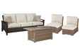 Beachcroft Outdoor Sofa, Lounge Chairs and Fire Pit - Bargain Furniture (Detroit, MI)