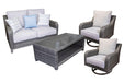 Elite Park Outdoor Loveseat, Lounge Chairs and Cocktail Table - Bargain Furniture (Detroit, MI)