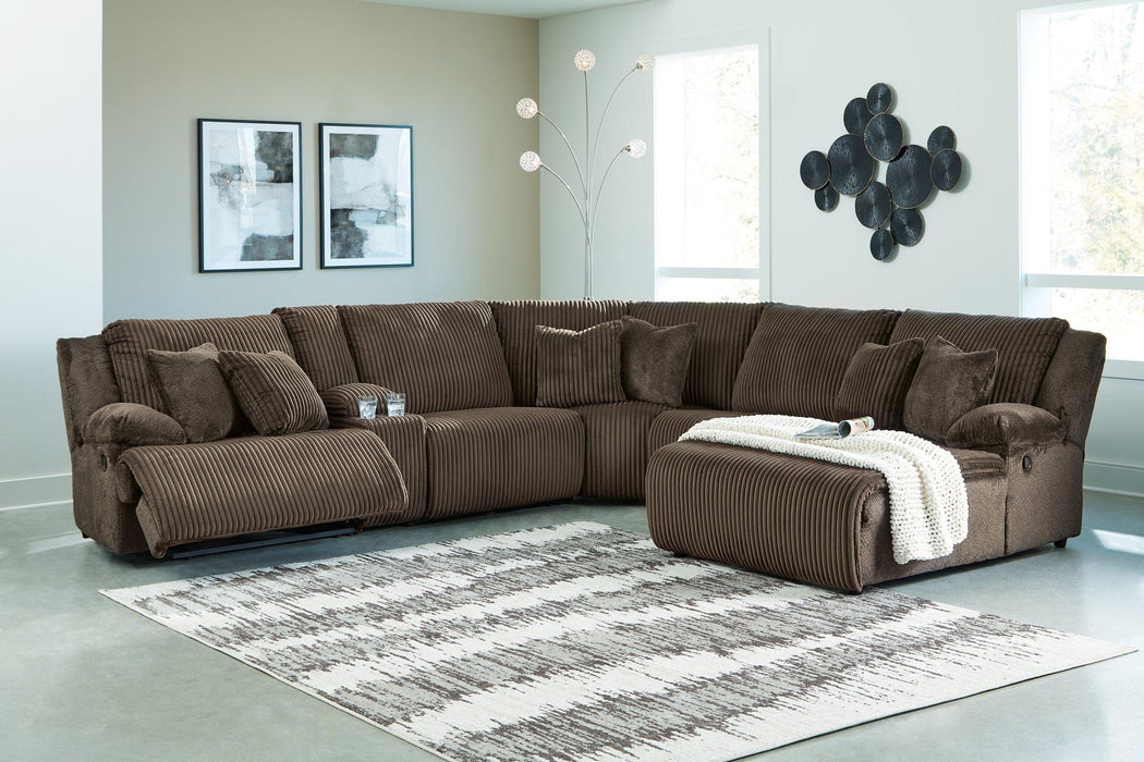 Top Tier Reclining Sectional with Chaise - Bargain Furniture (Detroit, MI)