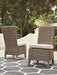 Beachcroft Outdoor Side Chair with Cushion (Set of 2) - Bargain Furniture (Detroit, MI)