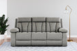 Mitchiner Reclining Sofa with Drop Down Table - Bargain Furniture (Detroit, MI)
