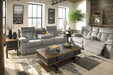Mitchiner Reclining Sofa with Drop Down Table - Bargain Furniture (Detroit, MI)