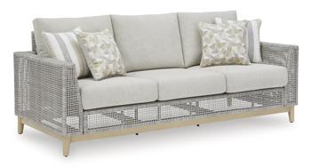 Seton Creek Outdoor Sofa with Cushion - Bargain Furniture (Detroit, MI)