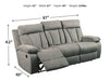 Mitchiner Reclining Sofa with Drop Down Table - Bargain Furniture (Detroit, MI)