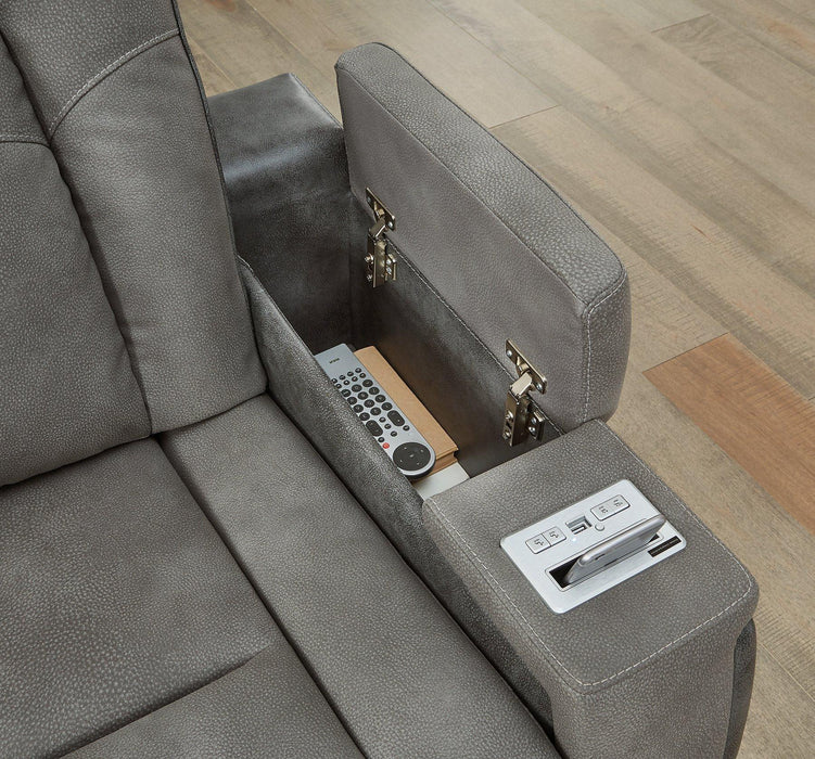 Next-Gen DuraPella Power Reclining Loveseat with Console - Bargain Furniture (Detroit, MI)