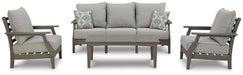 Visola Outdoor Sofa Conversation Set - Bargain Furniture (Detroit, MI)