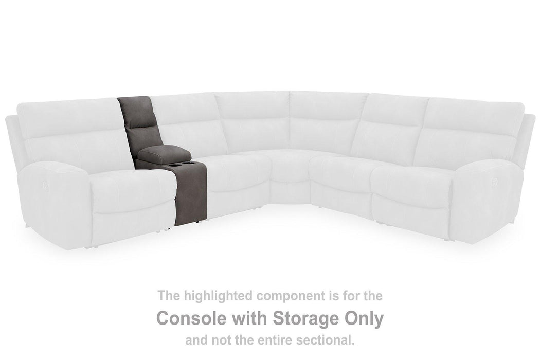 Next-Gen DuraPella Power Reclining Sectional Loveseat with Console - Bargain Furniture (Detroit, MI)