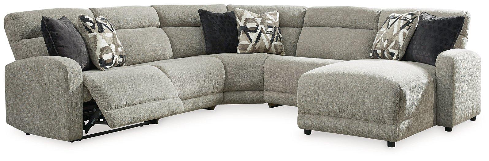 Colleyville Power Reclining Sectional with Chaise - Bargain Furniture (Detroit, MI)