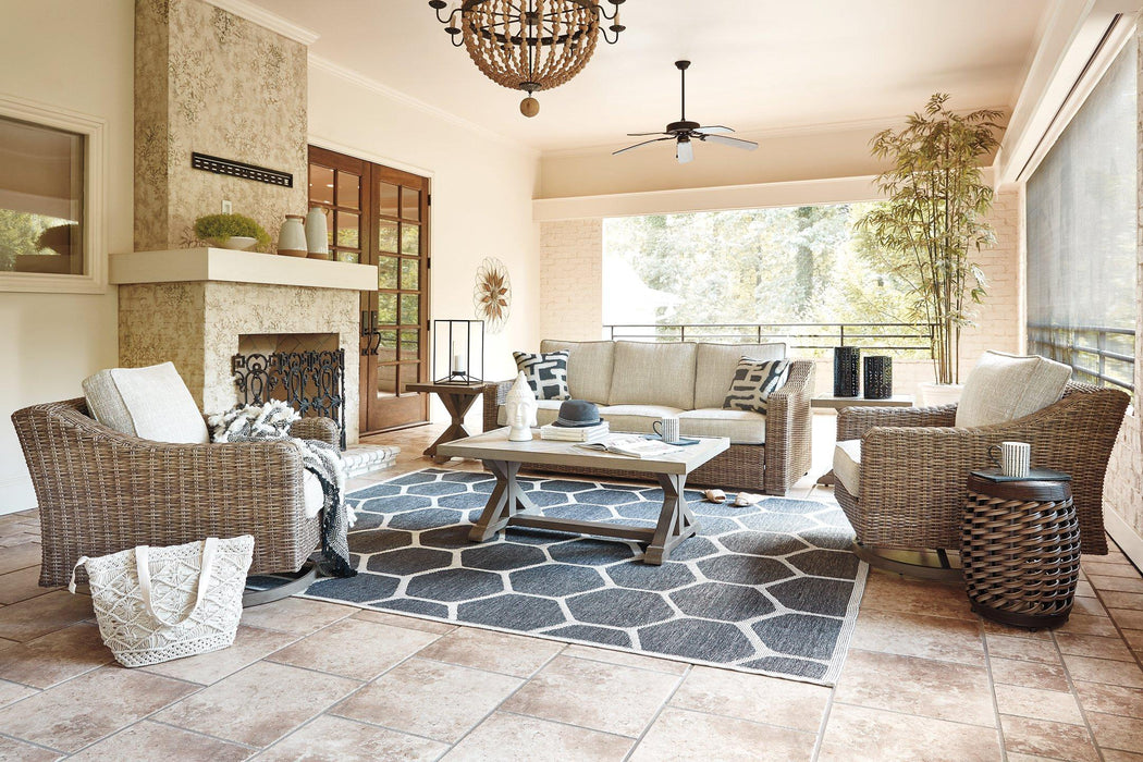 Beachcroft Outdoor Seating Set - Bargain Furniture (Detroit, MI)
