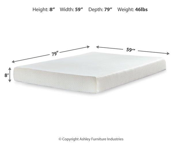 Chime 8 Inch Memory Foam Mattress in a Box - Bargain Furniture (Detroit, MI)