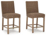 Walton Bridge Outdoor Bar Stool (Set of 2) - Bargain Furniture (Detroit, MI)
