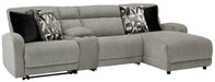 Colleyville Power Reclining Sectional with Chaise - Bargain Furniture (Detroit, MI)