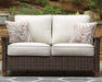 Paradise Trail Outdoor Loveseat, Lounge Chairs and Fire Pit Table - Bargain Furniture (Detroit, MI)