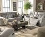Mitchiner Reclining Sofa with Drop Down Table - Bargain Furniture (Detroit, MI)