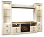 Willowton 4-Piece Entertainment Center with Electric Fireplace - Bargain Furniture (Detroit, MI)