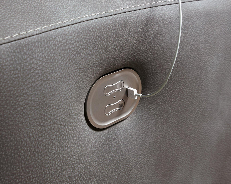 Next-Gen DuraPella Power Reclining Sectional Loveseat with Console - Bargain Furniture (Detroit, MI)
