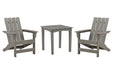 Visola Outdoor Adirondack Chair Set with End Table - Bargain Furniture (Detroit, MI)
