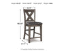 Caitbrook Counter Height Upholstered Bar Stool - Bargain Furniture (Detroit, MI)