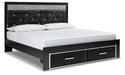 Kaydell Upholstered Panel Storage Bed - Bargain Furniture (Detroit, MI)