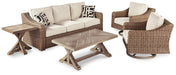 Beachcroft Outdoor Conversation Set - Bargain Furniture (Detroit, MI)