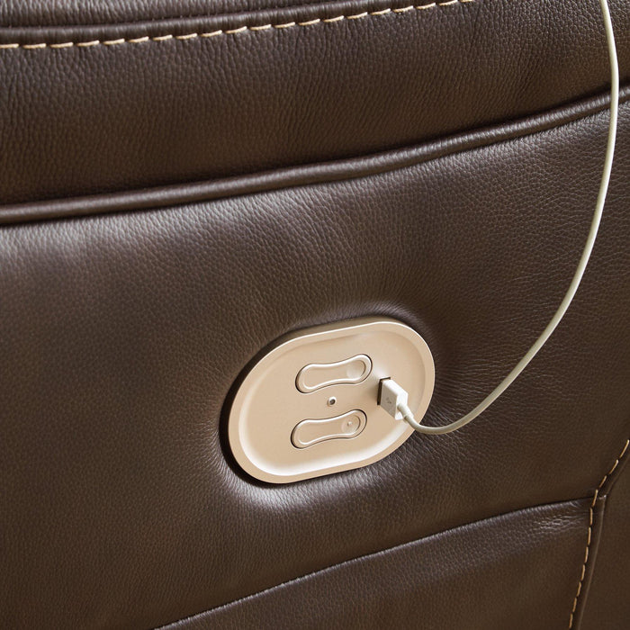 Dunleith Power Reclining Sectional Loveseat - Bargain Furniture (Detroit, MI)