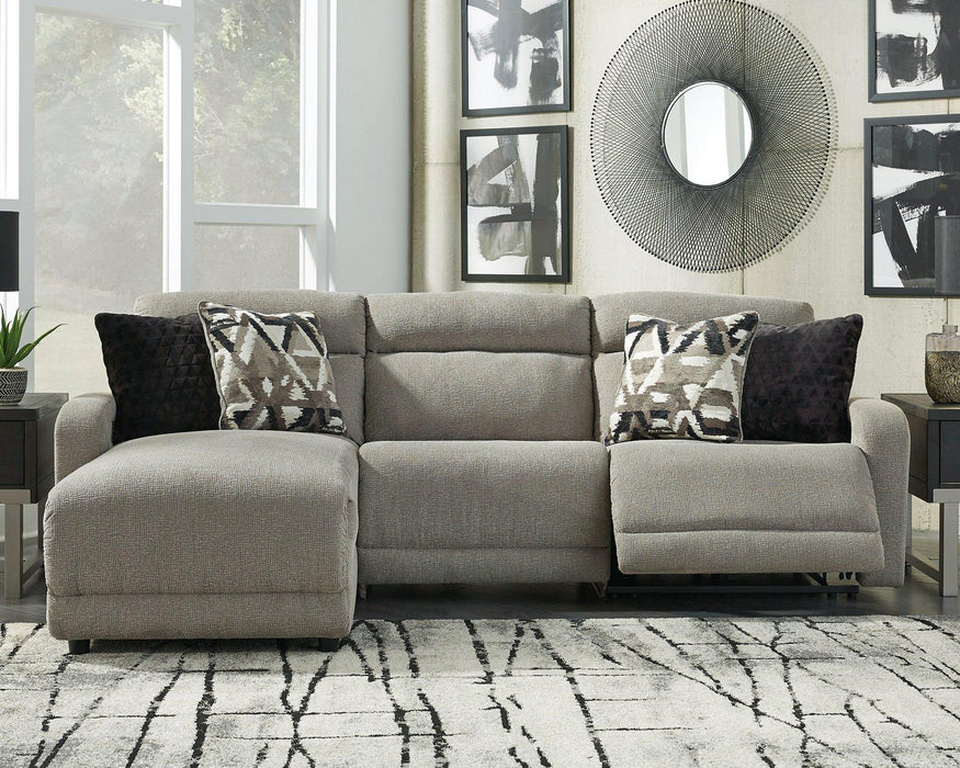 Colleyville Power Reclining Sectional with Chaise - Bargain Furniture (Detroit, MI)