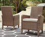 Beachcroft Outdoor Arm Chair with Cushion (Set of 2) - Bargain Furniture (Detroit, MI)