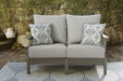Visola Outdoor Loveseat with Cushion - Bargain Furniture (Detroit, MI)