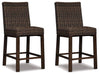 Paradise Trail Outdoor Counter Height Dining Table with 4 Barstools - Bargain Furniture (Detroit, MI)