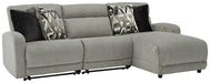 Colleyville Power Reclining Sectional with Chaise - Bargain Furniture (Detroit, MI)