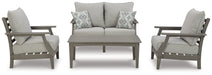 Visola Outdoor Loveseat Conversation Set - Bargain Furniture (Detroit, MI)