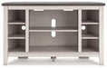 Dorrinson Corner TV Stand with Electric Fireplace - Bargain Furniture (Detroit, MI)