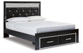 Kaydell Upholstered Panel Storage Bed - Bargain Furniture (Detroit, MI)