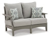 Visola Outdoor Loveseat Conversation Set - Bargain Furniture (Detroit, MI)