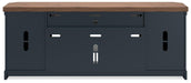 Landocken 83" TV Stand with Electric Fireplace - Bargain Furniture (Detroit, MI)