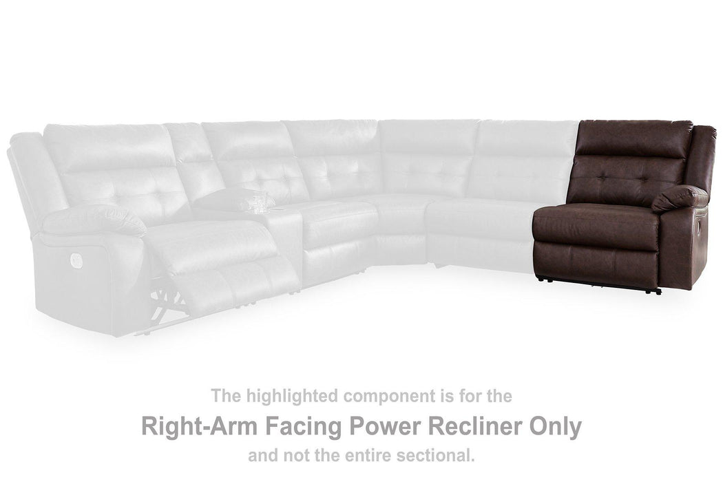 Punch Up Power Reclining Sectional Loveseat with Console - Bargain Furniture (Detroit, MI)