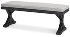 Beachcroft Outdoor Bench with Cushion - Bargain Furniture (Detroit, MI)