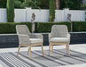 Seton Creek Outdoor Dining Arm Chair (Set of 2) - Bargain Furniture (Detroit, MI)