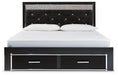 Kaydell Upholstered Panel Storage Bed - Bargain Furniture (Detroit, MI)