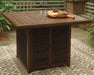 Paradise Trail Outdoor Counter Height Dining Table with 4 Barstools - Bargain Furniture (Detroit, MI)