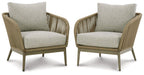 Swiss Valley Lounge Chair with Cushion (Set of 2) - Bargain Furniture (Detroit, MI)
