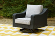 Beachcroft Outdoor Swivel Lounge with Cushion - Bargain Furniture (Detroit, MI)