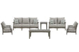 Visola Outdoor Sofa and Loveseat Set - Bargain Furniture (Detroit, MI)